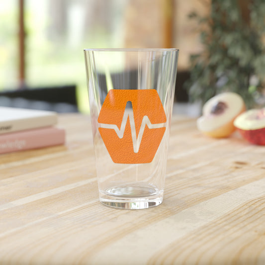 Orange Pulse Chain 16oz Glass - DeFi Outfitters