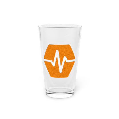 Orange Pulse Chain 16oz Glass - DeFi Outfitters
