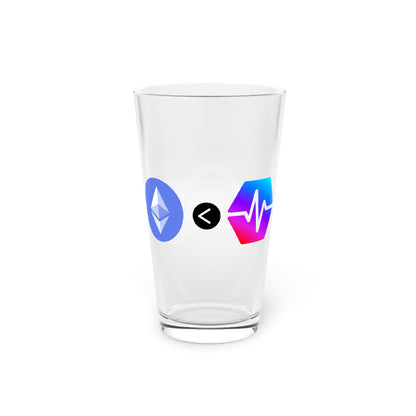Pulse Chain Is Real DeFi 16oz Glass - DeFi Outfitters